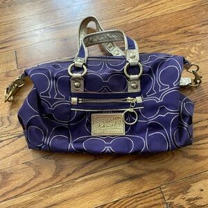 Purple and Gold Coach Purse/Handbag